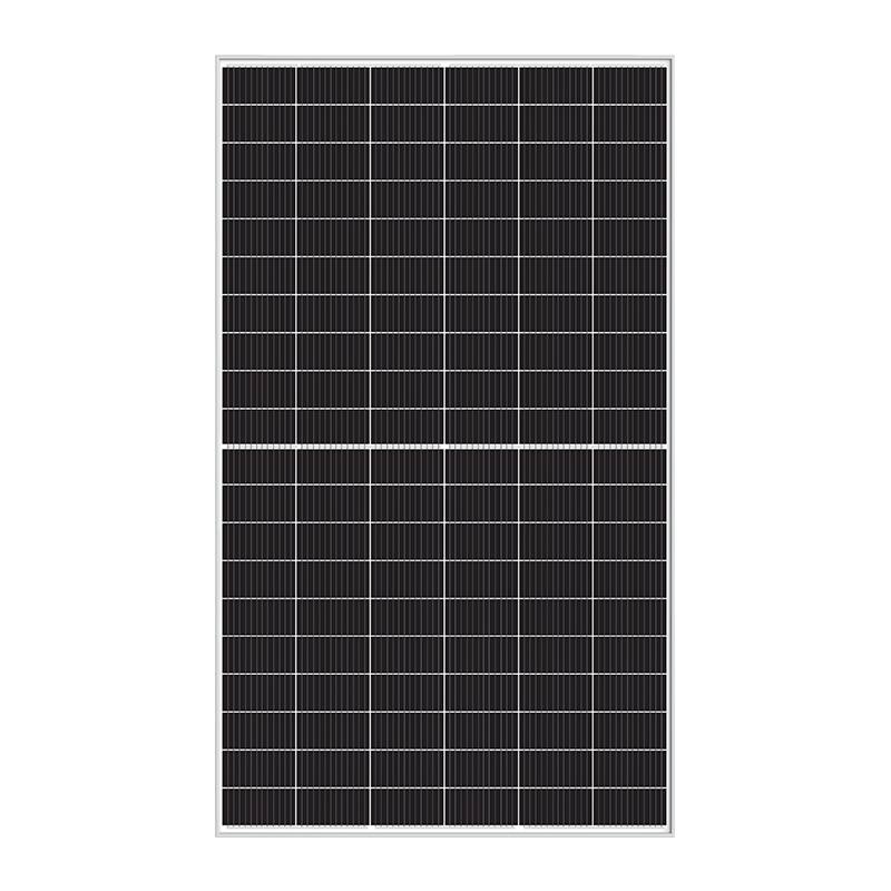 SPDGxxx-120M12 (590–615 W), silberner Rahmen, weißes Netz